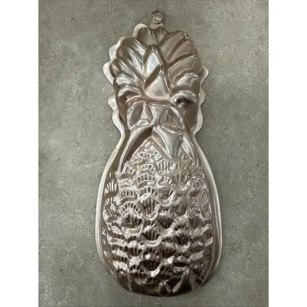 Vintage 1963 Copper Toned Pineapple Jello Molds by AHC Hong Kong Wall Decor MCM